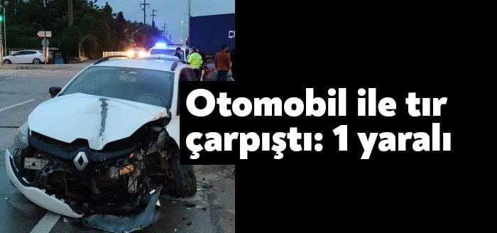 Kocaeli'nin Gebze ilçesinde otomobil ile tırın çarpışması sonucu 1 kişi