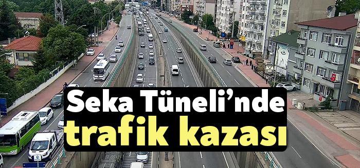 D- 100 Karayolu Ankara istikameti Seka Tüneli içerisinde trafik kazası