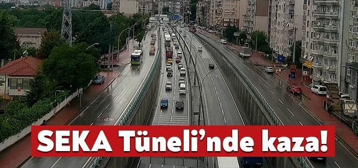 İzmit SEKA Tüneli’nde az önce bir trafik kazası meydana geldi.