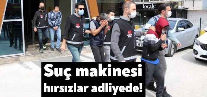 Kocaeli'nin Başiskele ilçesinde girdikleri iş yeri ve kurumdan yaklaşık 15