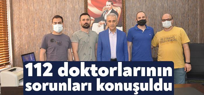 112 Komuta Kontrol Merkezinde görev yapan doktorlar Türk Sağlık Sen