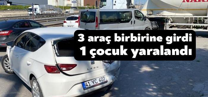 Kocaeli'nin Gebze ilçesinde 3 aracın birbirine girdiği zincirleme kazada 11