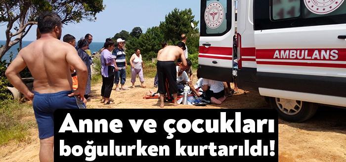 Kandıra’da bir anne ve iki çocuğu denizde bir anda akıntıya