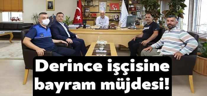 Başkan Aygün, Kurban Bayramı öncesi DERPAŞ çalışanlarının bayram harçlıklarını 250