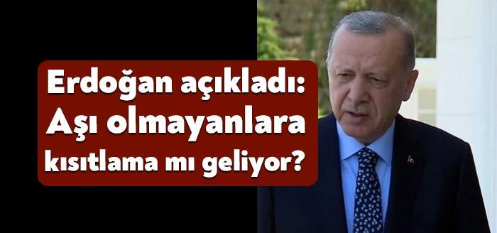Erdoğan, koronavirüs vaka sayısındaki yükselişle ilgili soruyu "Bayramdaki halkımızın yaşam