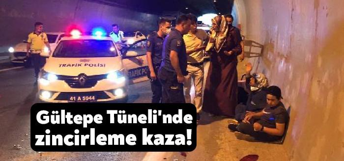Kocaeli'nin İzmit ilçesinde, TEM yolu üzerinde 5 otomobilin karıştığı zincirleme