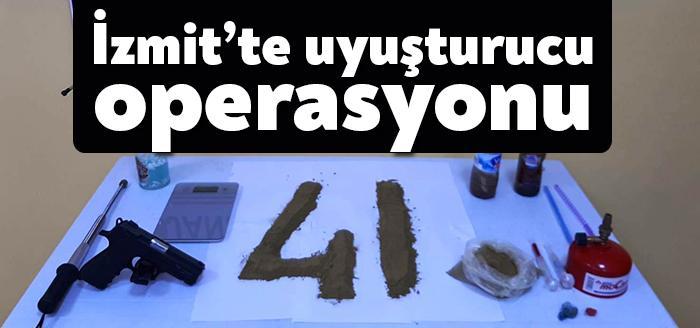 Kocaeli İl Jandarma Komutanlığı ekipleri tarafından İzmit’te bulunan bir eve