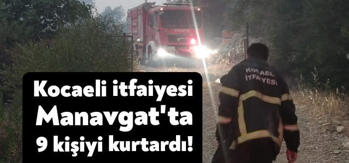 Kocaeli Büyükşehir Belediyesi İtfaiye Daire Başkanlığı'na bağlı ekipler yangın çalışmalarına