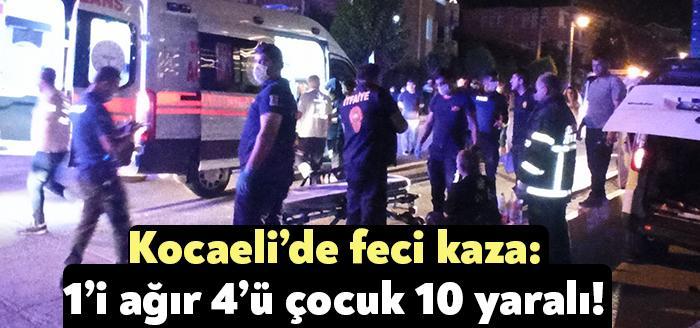 Kartepe Ataevler Mahallesinde otomobille hafif ticari aracın çarpışması sonucu meydana