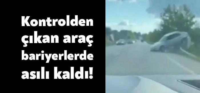 Kocaeli'nin Kandıra ilçesi İzmit-Kandıra yolunda sürücüsü ve plakası öğrenilemeyen bir
