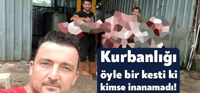 Kocaeli'nin Kandıra ilçesinde 4 yıl önce kestiği kurbanın iskeletini bozmadan
