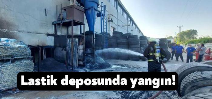 Kocaeli'nin Gebze ilçesinde bulunan bir lastik fabrikasında çıkan yangın, itfaiye