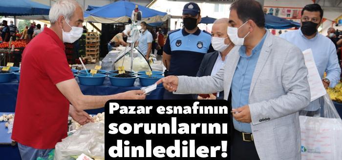 İzmit Belediyesi yöneticileri, Alikahya Kapalı Pazarı’nı ziyaret ederek esnaf ve