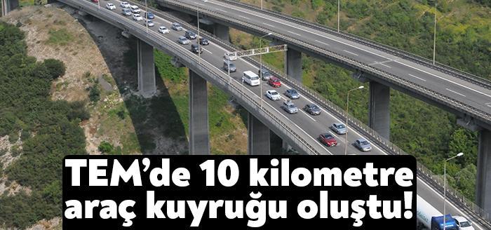 TEM otoyolunun Kocaeli geçişinde tatilciler Ankara istikametinde yoğunluk oluşturdu. Yolun 2