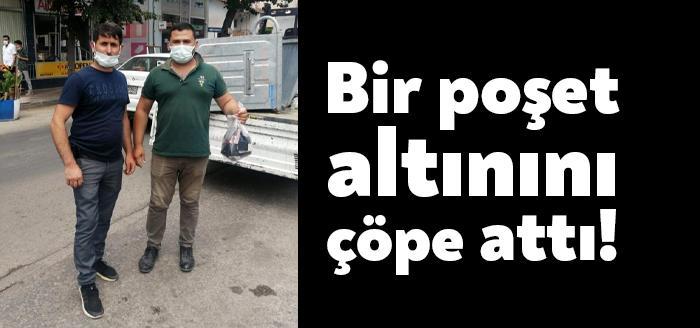 Kocaeli'nin İzmit ilçesinde eşinin masa üzerine koyduğu bir poşet dolusu