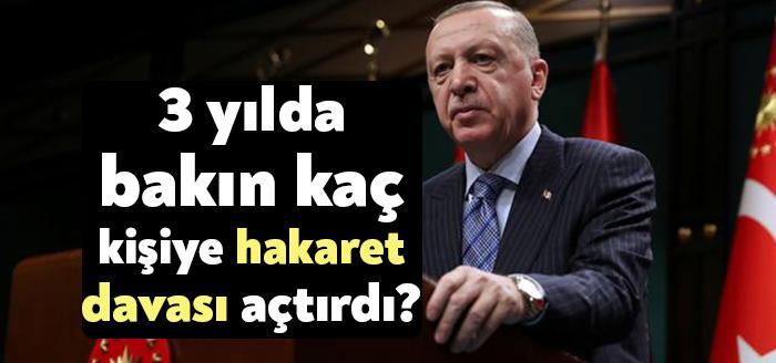 Son 3 yılda, 29 bin 089 kişi hakkında Cumhurbaşkanı Tayyip
