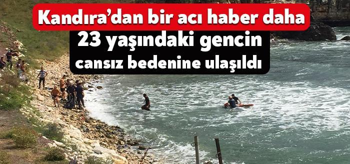 Bağırganlı plajında, dalgalı denizde akıntıya kapılarak kaybolan genci bulmak için