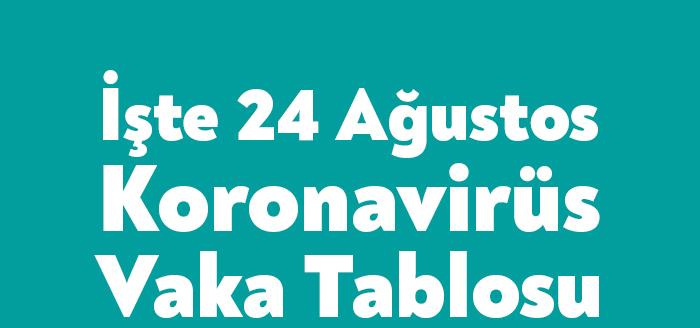 Sağlık Bakanlığı'nın açıkladığı 24 Ağustos 2021 Salı gününün corona virüsü