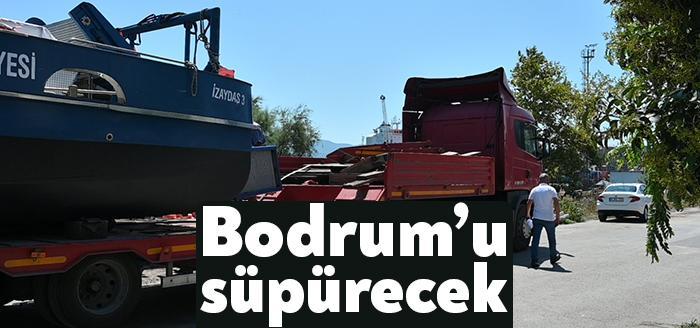 Kocaeli Büyükşehir Belediyesi, yangınlar sebebiyle kirlenen Bodrum sahillerini temizlemek üzere
