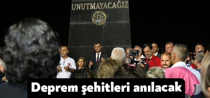 Türkiye tarihinin en büyük depreminin 22.yılında Gölcük’te, deprem şehitlerini anmak
