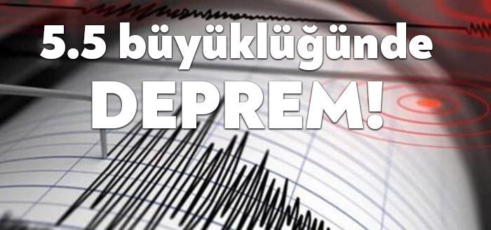 Ege Denizi Datça açıklarında 5.5 büyüklüğünde deprem meydana geldi. İlk