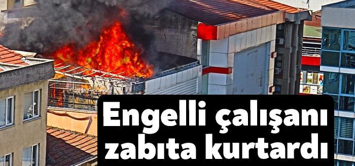 İzmit’in merkezindeki Aksu Çarşı AVM’de çıkan yangına ilk müdahale edenlerden