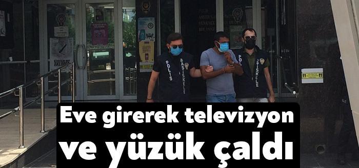 Başiskele Seymen Mahallesinde girdiği bir daireden televizyon ve alyans yüzük