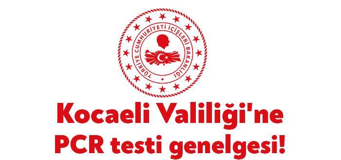 İçişleri Bakanlığı 81 il valiliğine “Bazı Faaliyetler İçin PCR Testi