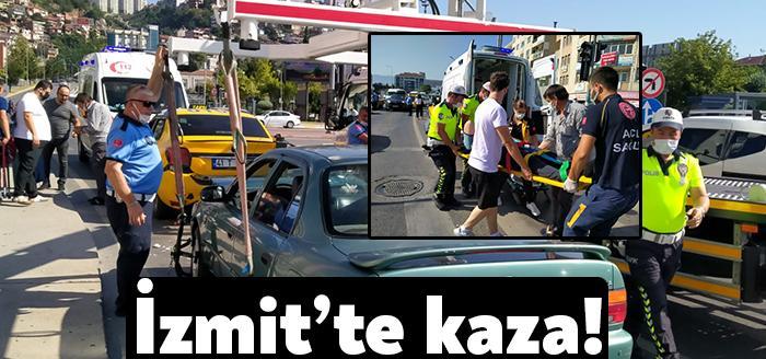 İzmit Milli İrade Meydanı mevkiinde bulunan ışıklı kavşakta otomobilin ticari