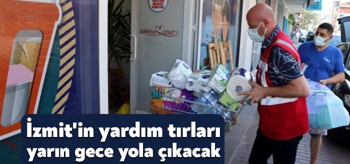 İzmit Belediyesinin, Manavgat'ta yaşanan orman yangınında mağdur olan vatandaşlar için