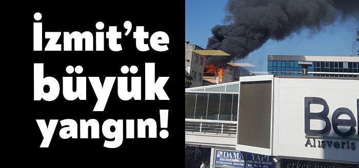 Kocaeli'nin İzmit ilçesinde kent merkezinde az önce büyük bir yangın