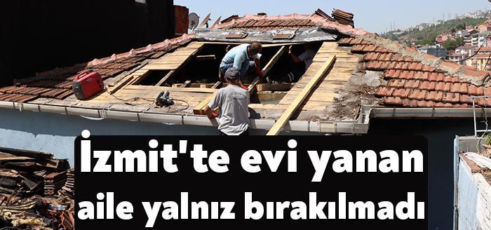 İzmit Belediyesi Sosyal Destek Hizmetleri Müdürlüğü, Turgut Mahallesi’nde evi yanan