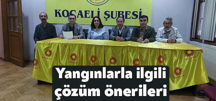 KESK Kocaeli Şubeler Platformu, bugün orman yangınlarıyla ilgili bir basın