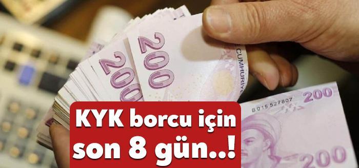 Öğrenim ve Katkı Kredisi (KYK) borçlarını yapılandırmak için son 8
