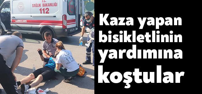 İzmit Sekapark’ta otomobil ile kazan yapan bisikletli sürücü Ömer Kaplan’a