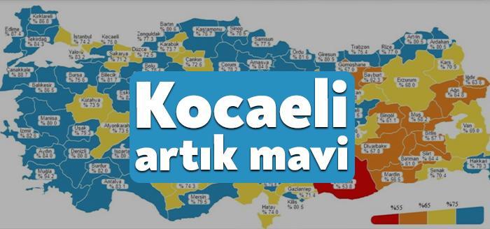 Kocaeli Haber - Kocaeli aşılama haritasında yüzde 75 orana ulaşarak