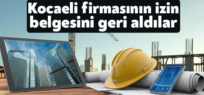 Çevre ve Şehircilik Bakanlığı Yapı İşleri Genel Müdürlüğü, Kocaeli firmasının