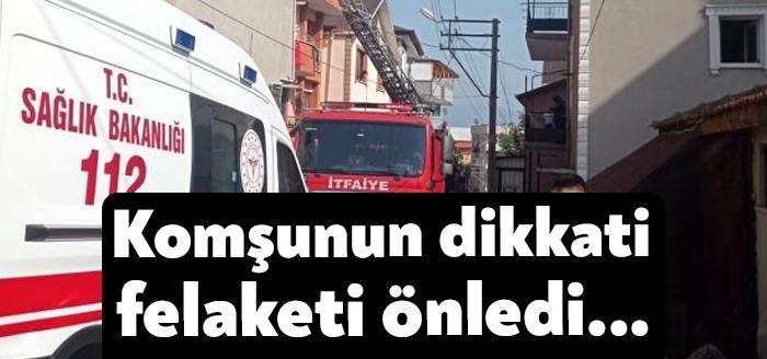 Kocaeli Haber - Kocaeli'nin Derince ilçesinde bir binanın çatısında tadilat