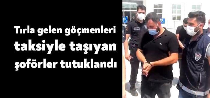 Kocaeli'de başka illerden tırla gelen göçmenleri, diğer illere taksiyle taşıyan