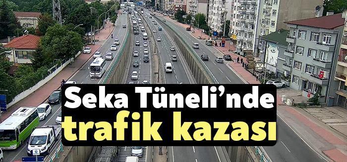 D- 100 Karayolu Ankara istikameti Seka Tüneli çıkışında trafik kazası
