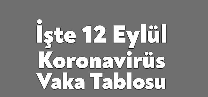 Sağlık Bakanlığı'nın açıkladığı 12 Eylül 2021 Pazar gününün corona virüsü