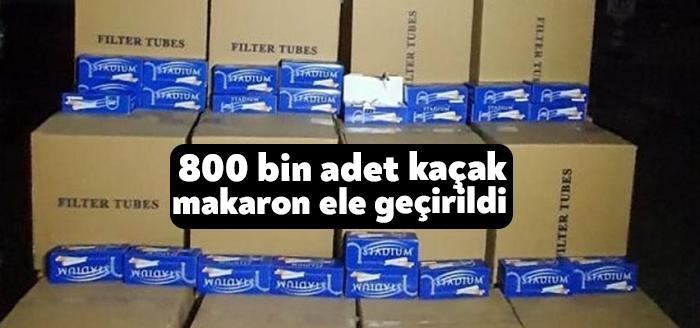 Körfez TEM otoyolunda durdurulan minibüste 800 bin adet gümrük kaçağı