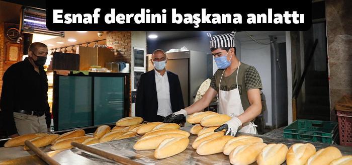 Körfez Belediye Başkanı Şener Söğüt, Tuğrul Caddesi’nde esnafı ziyaret etti.