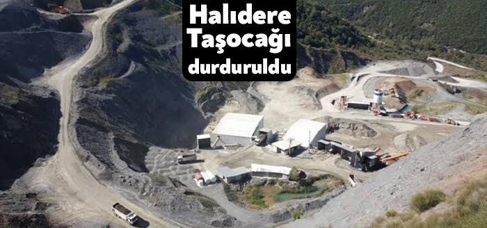 Gölcük’teki Halıdere Taş Ocağı için vatandaşların itirazları sonuç verdi. Taş