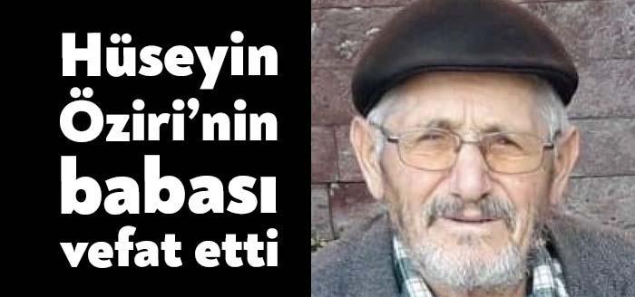 Flaş Kocaeli Gazetesi imtiyaz sahibi Hüseyin Öziri'nin babası Hüseyin Öziri