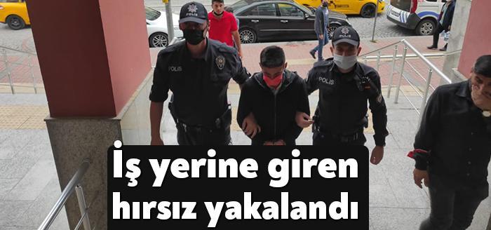 İzmit’te bulunan bir iş yerine girerek hırsızlık yaptığı tespit edilen