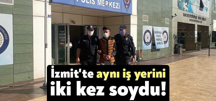 Kocaeli Haber- İzmit’te bulunan bir kuruyemişçiyi iki kez soyduğu belirlenen