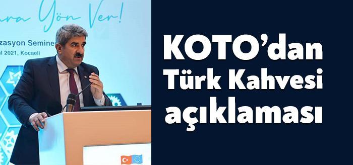 Kocaeli Ticaret Odası’nın girişimleriyle standarda kavuşturulan Türk Kahvesi, ‘Standarda Yön