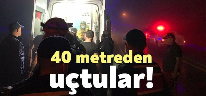 Kocaeli Haber -Kartepe otel yolunda kontrolden çıkan UTV'nin yaklaşık 40