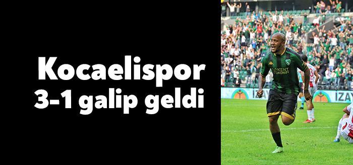 Kocaelispor, sahasında konuk ettiği ettiği Balıkesirspor'u 3-1 mağlup ederek Boluspor